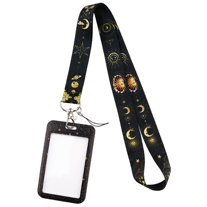 Lanyard y Porta credencial Lunas y estrellas - Yukawaii