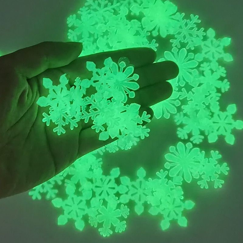 Copos de Nieve Fluorescentes