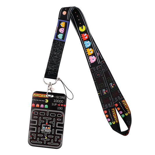 Lanyard y Porta credencial Pacman
